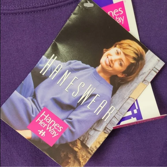 Hanes Long Purple Sweater - Picture 2 of 7